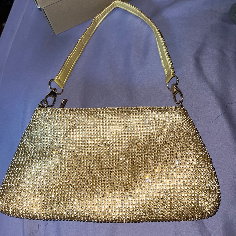 Gold mini purse